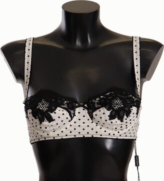 Silk-blend satin bra in black - Dolce Gabbana