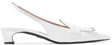 Thumbnail for your product : Michael Kors Collection Lucie Fringed Patent-Leather Pumps