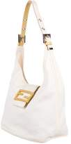 Thumbnail for your product : Fendi Python-Trimmed Canvas Hobo