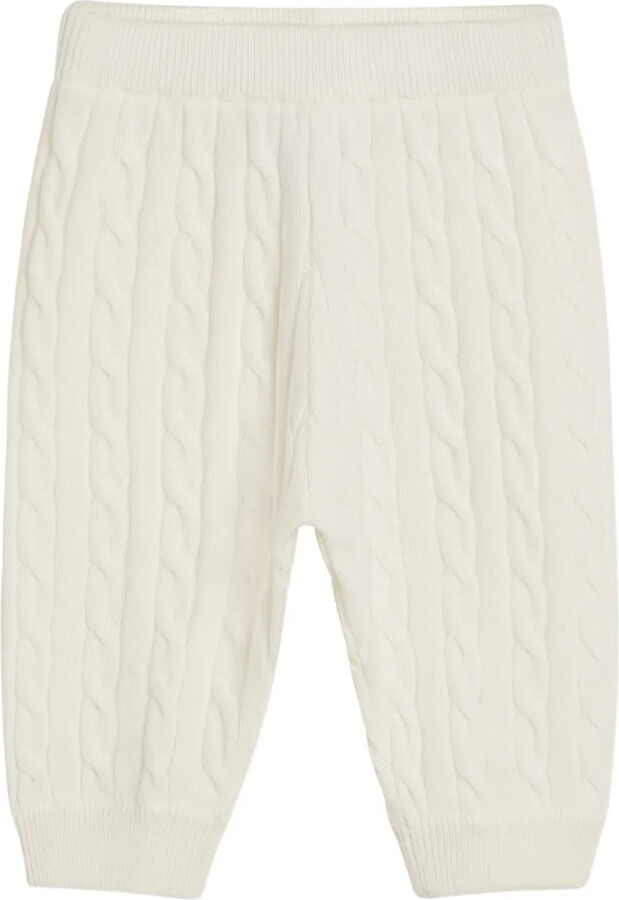 Bernie Baby cable-knit trousers