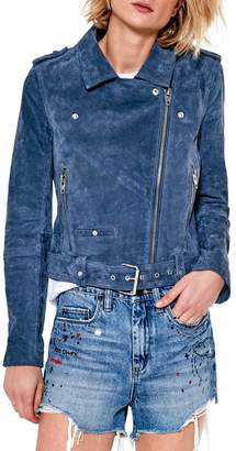 Blank NYC Real Suede Blue Jacket