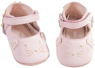 Moulin Roty Il Etait Une Fois Pink Leather Bootees, Ages 12/18 Months