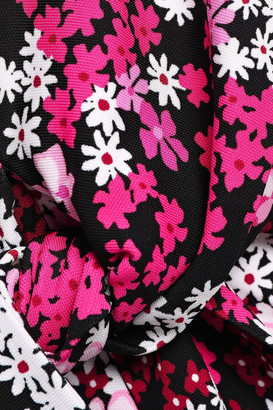 MICHAEL Michael Kors Knotted Floral-print Jersey Mini Dress
