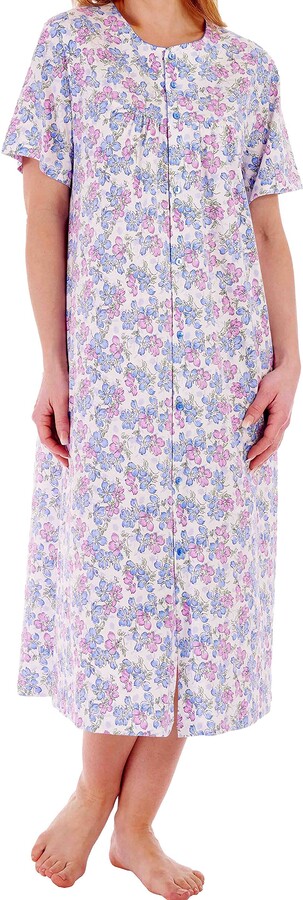 Short Sleeve Navy Floral Print Nightdress | Bonmarché - Foto 9