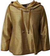 Women's Hooded Jacket In Gold Viscose 