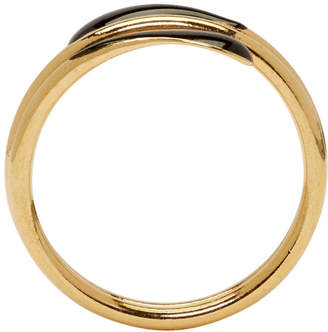 Isabel Marant Gold and Black Resin Ring