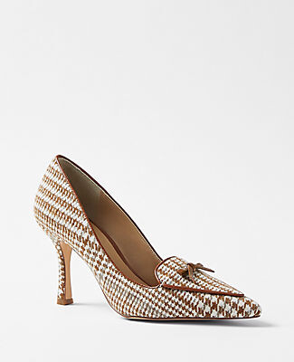 Ann Taylor Bow Houndstooth Pumps