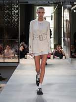 Thumbnail for your product : Burberry Long-sleeve Cut-out Detail Montage Print Cotton Top