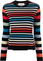 Striped Wool-Cashmere Blend Sweater 