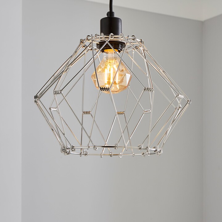 Dunelm Frances Easy Fit Pendant Shade Silver ShopStyle Ceiling Lighting