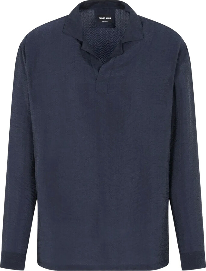 Giorgio Armani Long-Sleeve Polo Shirt
