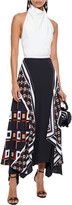 Thumbnail for your product : Diane von Furstenberg Reece Asymmetric Printed Crepe Maxi Skirt
