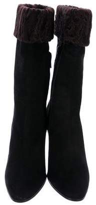 Chanel Suede Mid-Calf Boots