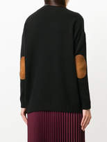 Thumbnail for your product : Prada elbow patch V-neck jumper