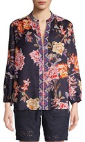 Thumbnail for your product : Johnny Was Paris Floral Embroidered Blouse