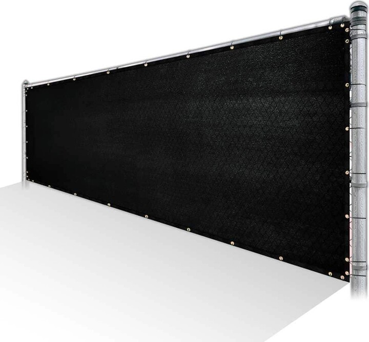 4 ft. x 149 ft. Black Privacy Fence Screen HDPE Mesh Windscreen with Reinforced Grommets for Garden Fence (Custom Size)