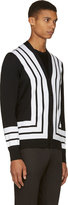 Thumbnail for your product : Alexander McQueen Black Graphic Stripes Cardigan