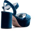 Thumbnail for your product : Prada Blue 85 Velvet platform sandals