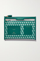 Thumbnail for your product : Anya Hindmarch + Net Sustain I Am A Plastic Bag Safe Deposit Leather-trimmed Recycled Coated-canvas Pouch - Green