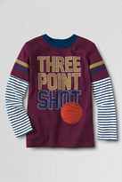 Thumbnail for your product : Lands' End Boys' Long Sleeve Layered Graphic T-shirt