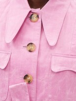 Thumbnail for your product : REJINA PYO Tie-waist Coated-canvas Jacket - Pink