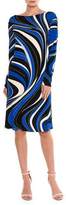 Thumbnail for your product : Emilio Pucci Marylin Wave-Print Long-Sleeve Dress