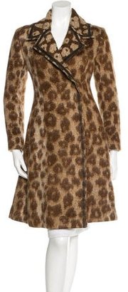 Celine Virgin Wool & Mohair-Blend Jacquard Coat