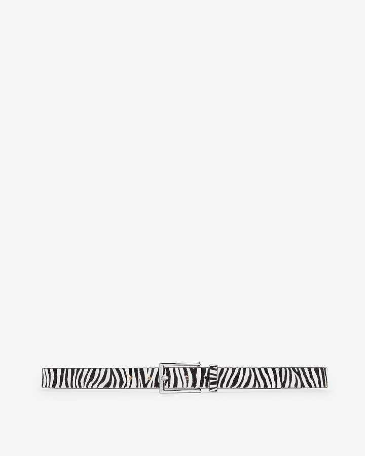 Express Zebra Calf Hair Belt