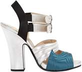 Thumbnail for your product : Prada Silver Leather Sandals