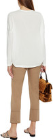 Thumbnail for your product : Brunello Cucinelli Bead-embellished cotton-blend sateen slim-leg pants