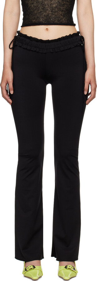 GUIZIO Ruched Side-Tie Stretch Pants - ShopStyle Trousers