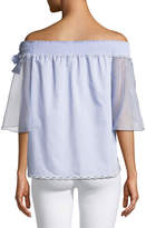 Thumbnail for your product : Elie Tahari Diana Off-the-Shoulder Bow Blouse