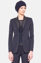 Thumbnail for your product : Akris Punto Techno Jacquard Jacket with Faux Leather Collar