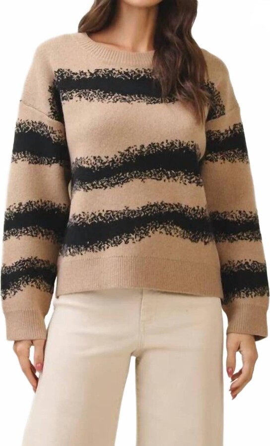 ABLE Stripe Sweater In Mocha/black