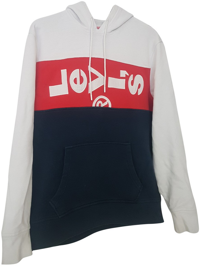 mens white levis hoodie
