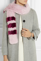 Thumbnail for your product : Hampton Sun Shrimps Ivana striped faux fur scarf