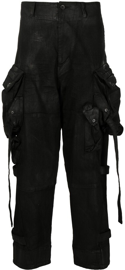 Julius Gas Mask coated cargo pants - ShopStyle