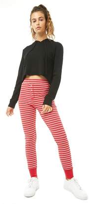 Forever 21 Striped Ribbed Joggers