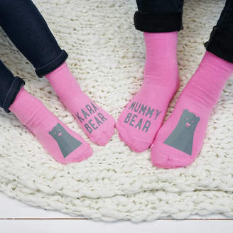 Sparks And Daughters Personalised Family Bear Sock Set