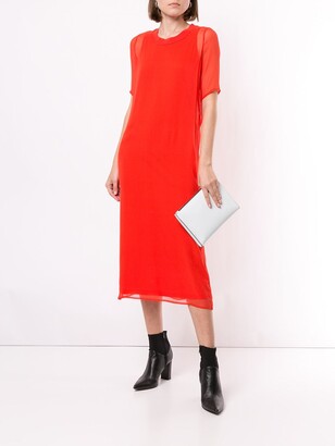 CK Calvin Klein sheer layered Georgette dress