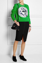 Thumbnail for your product : Emma Cook Appliquéd cotton-jersey and silk sweatshirt