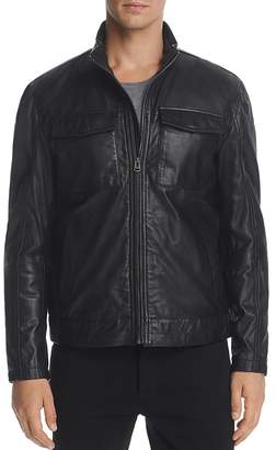 Cole Haan Leather Trucker Jacket