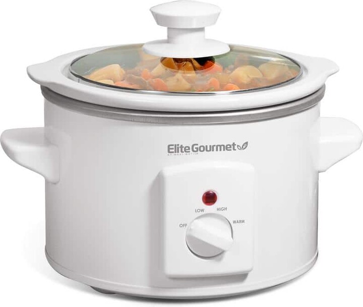 ELITECUISINE 1.5 qt. Mini Slow Cooker in Stainless Steel MST-250XW