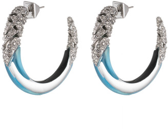 Alexis Bittar Crystal Encrusted Mosaic Lace Hoop Earring