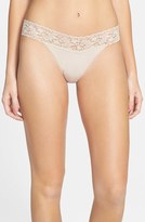 Thumbnail for your product : I.C. LONDON Lace Trim Thong (Juniors)