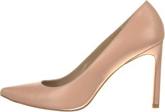 Stuart Weitzman Leather Pumps Neutrals Pointed-Toes Platform Includes Box Designer