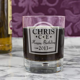 The Letteroom Personalised Brandy Design Glass