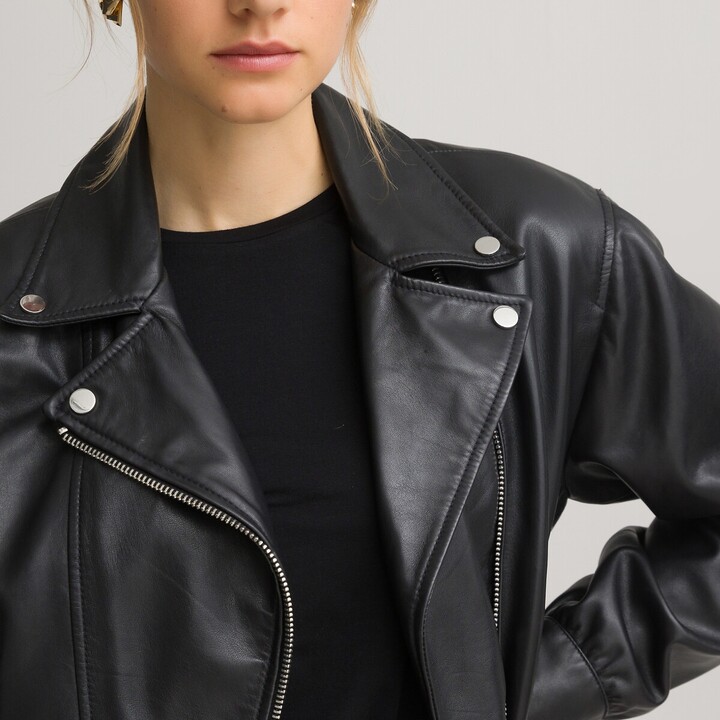 black leather jacket size 18