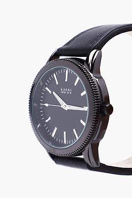 boohoo NEW Mens Smart Black Watch in Black size One Size