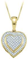 Thumbnail for your product : KATARINA 10K Yellow Gold 1/4 ct. Diamond Heart Pendant with Chain